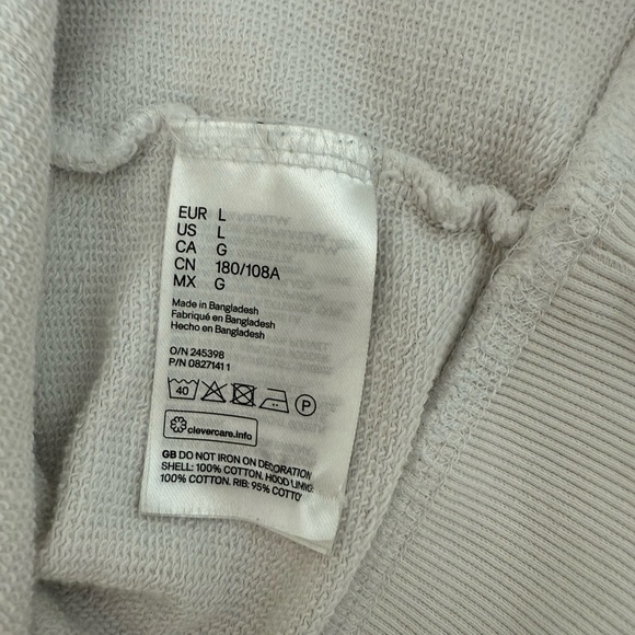 Forever 21 Pizza Slice White Hoodie Sweatshirt Size Large - Picture 5 of 5